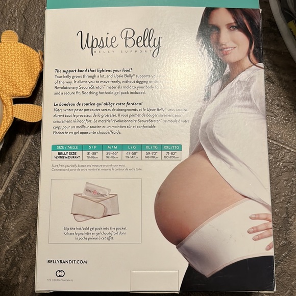 upsie belly support belt with hot/cold gel pack that goes in the pocket - Picture 2 of 2